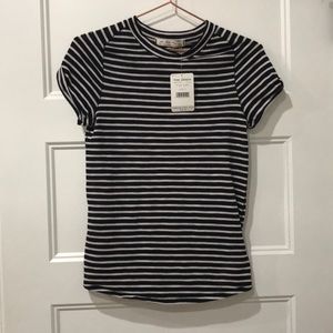 We The Free Black and White Striped Shirt